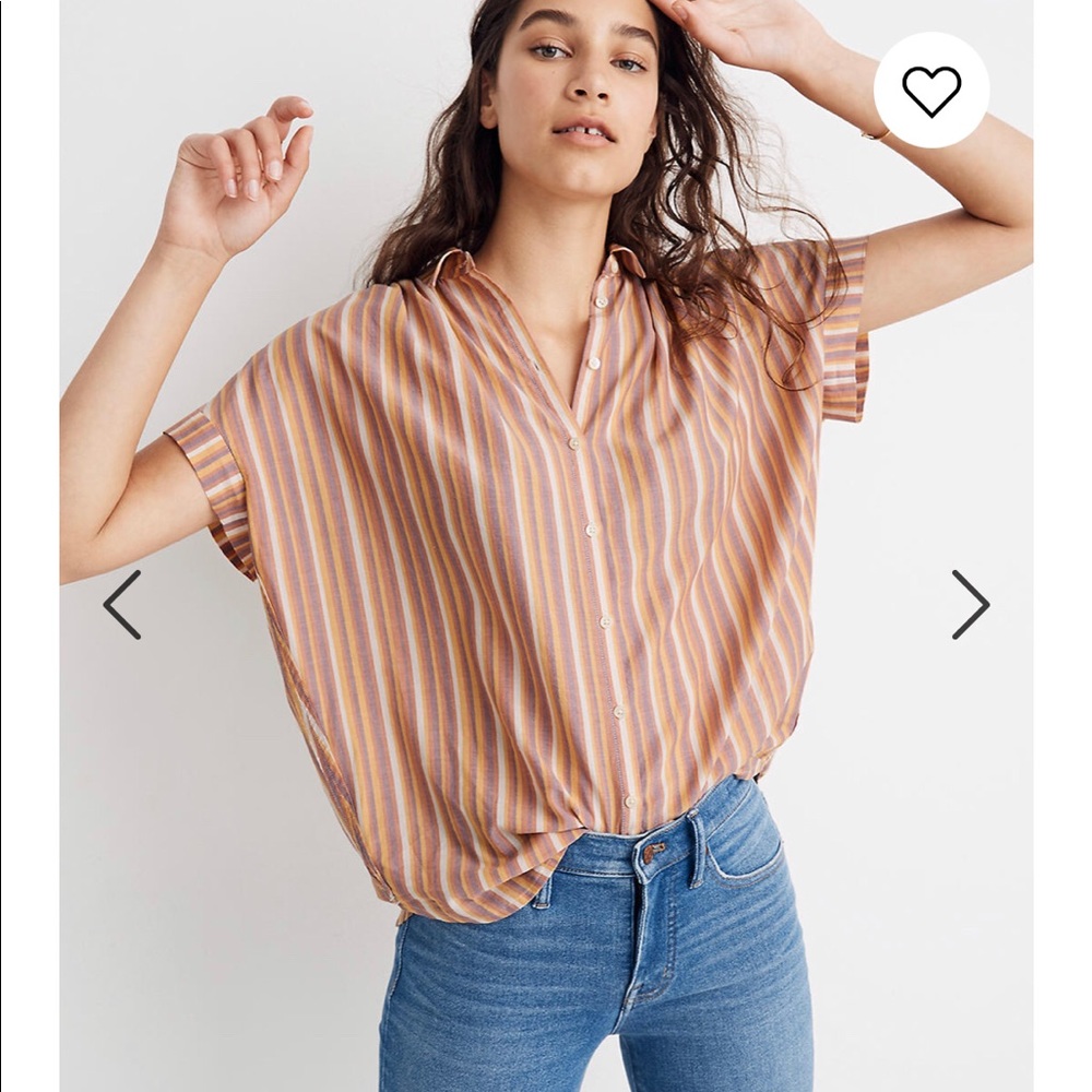 Madewell Central Shirt in Rainbow Stripe